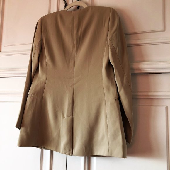 Exquisite Soft Beige Longline Blazer by Express - Size 0 - New with Tags - Picture 4 of 16